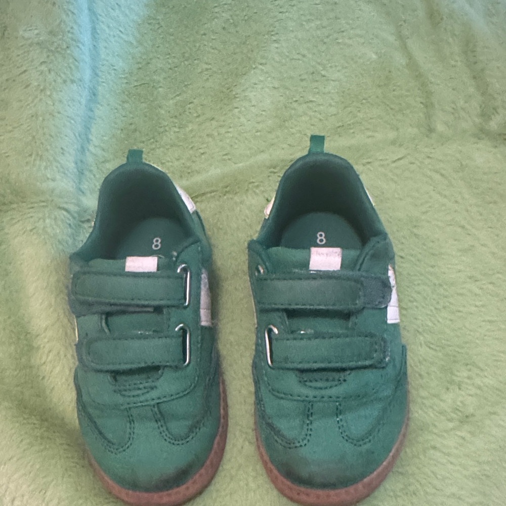 Wonder Nation Green Kids Sneakers with Velcro